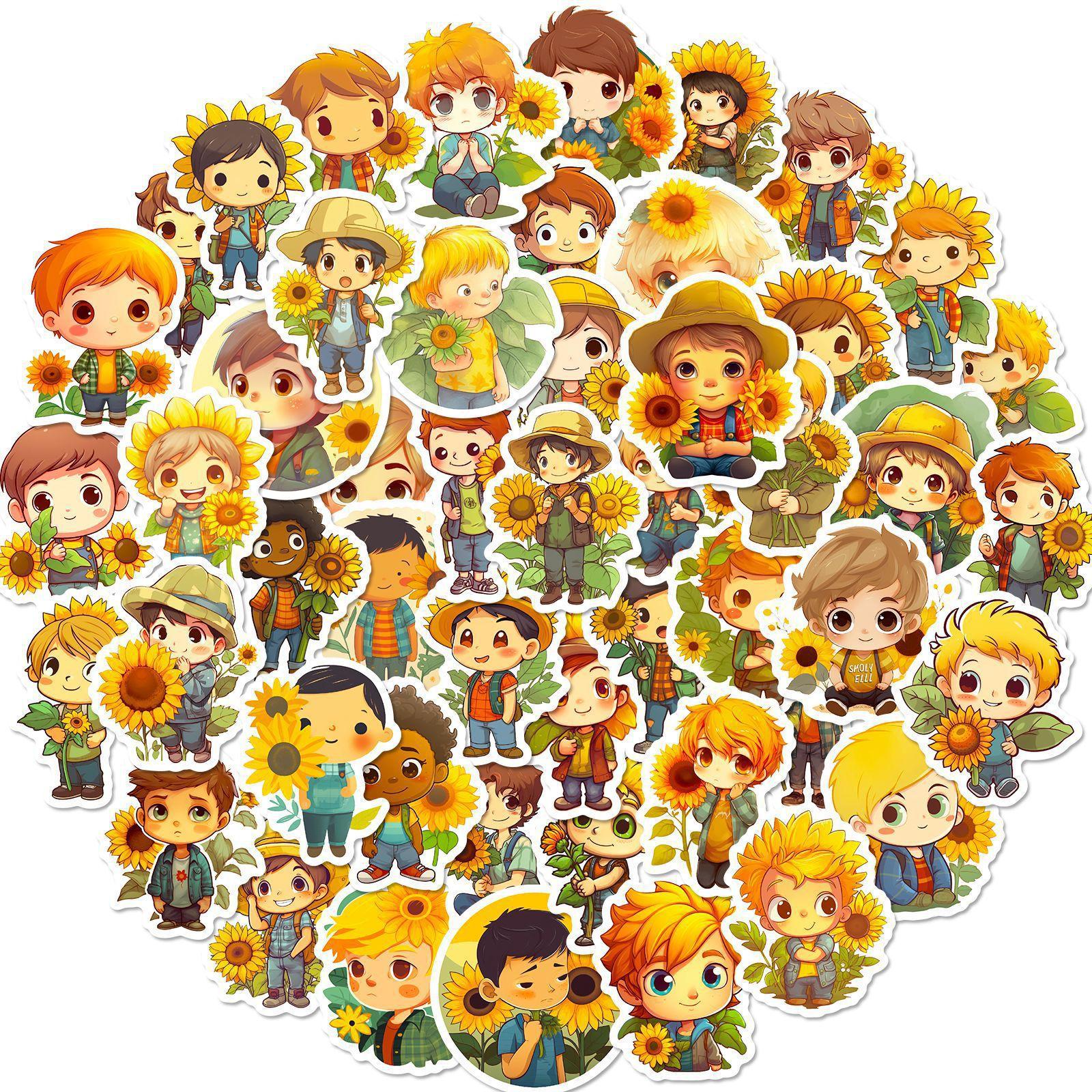 T0104105550 Boys Sunflower Stickers Sunflower