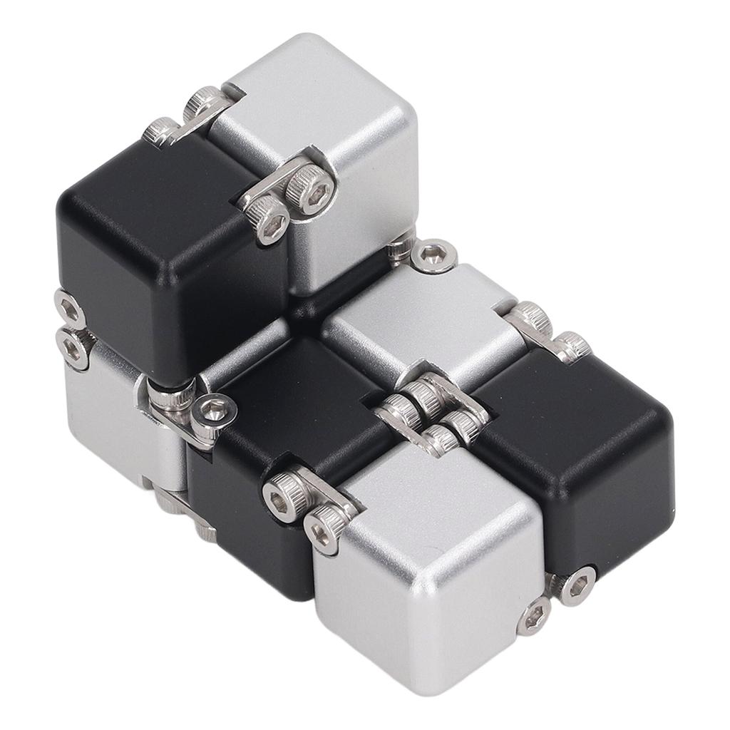 Stress Anxiety Relief Toy Adults Hand Held Puzzle Sensory Finger Flip Blocks Toy for ADD ADHD Black