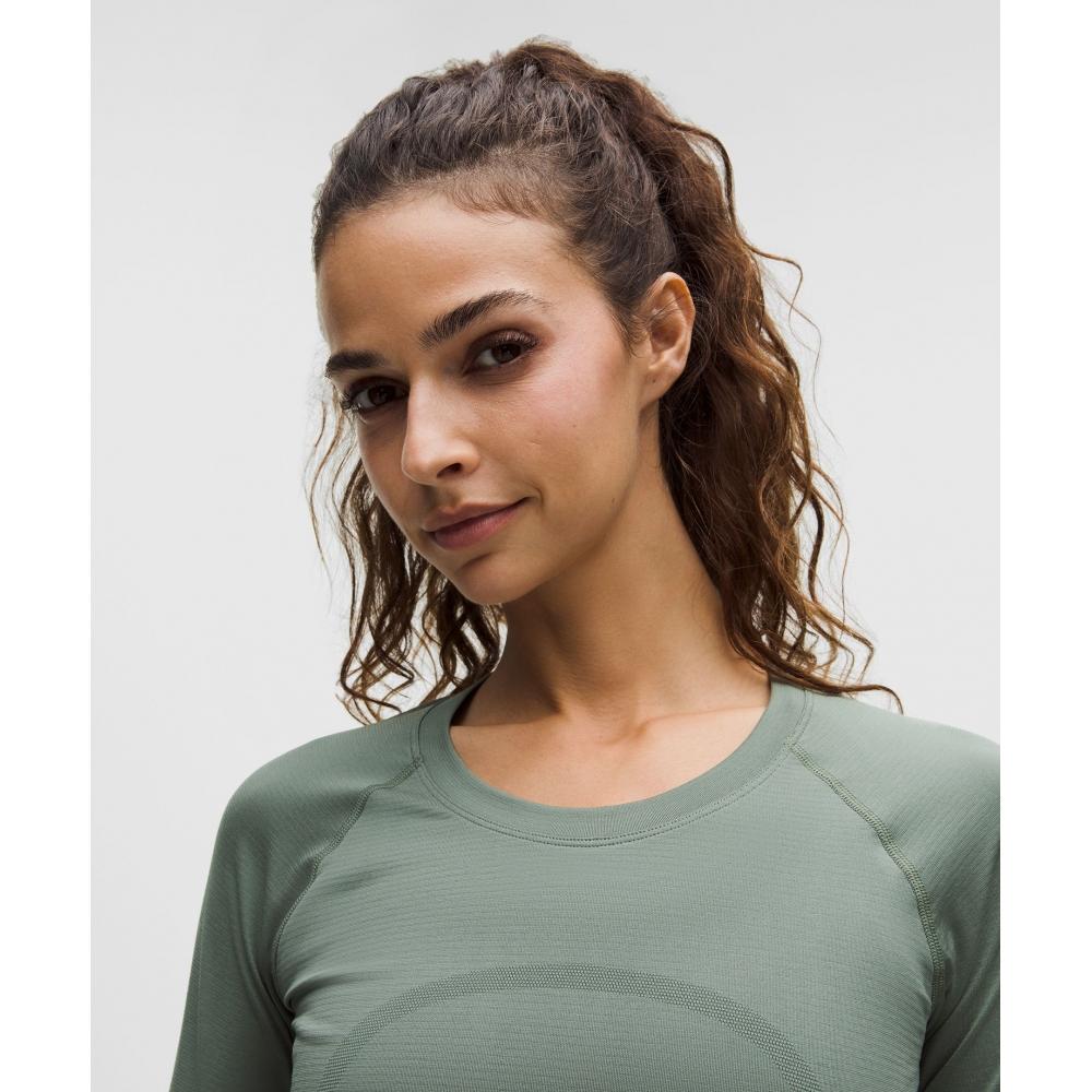 Lululemon Swiftly Tech Long Sleeve Shirt 2.0  Waist Length Willow Leaf Willow Leaf