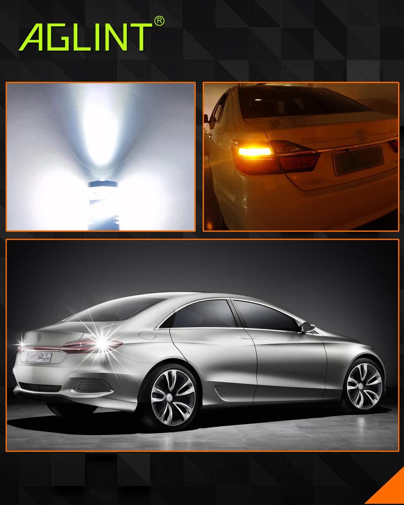 AGLINT T20 LED Back Lamp, White, Burst Light, For DC12V Cars, Backlight, Tail Lamp,