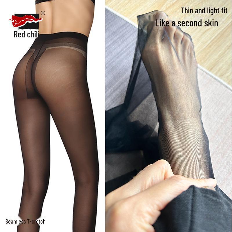 Red Pepper Anti-Snag 15D Silk Stockings for Women - Durable, Thin, Narrow T-Crotch Pantyhose with Skin Care Benefits
