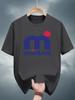 T-shirt with Bold MISTAL Graphic Print - Black Casual Summer Tee