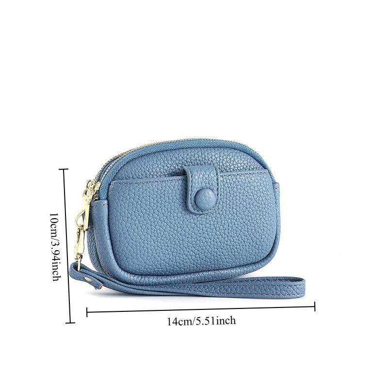 1pc New Mini Wallet for Women Large Capacity Double Zipper Storage Bag Multi Functional Small Wallet