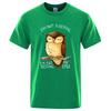 I'M Just Resting My Eyes Owl Cartoons Print Mens Street Clothing Breathable Oversized T-Shirts Brand Tops Cotton