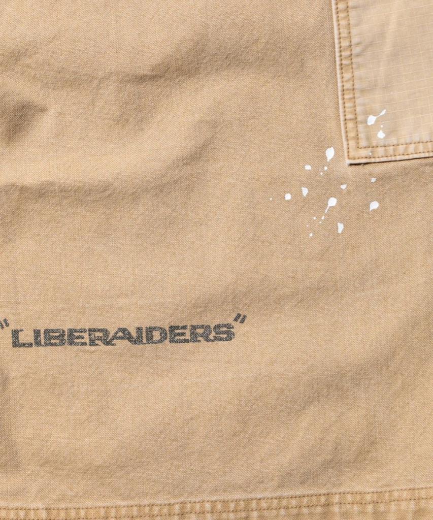 Chanseukeulloding Handwriting Canvas Work Shorts - Beige