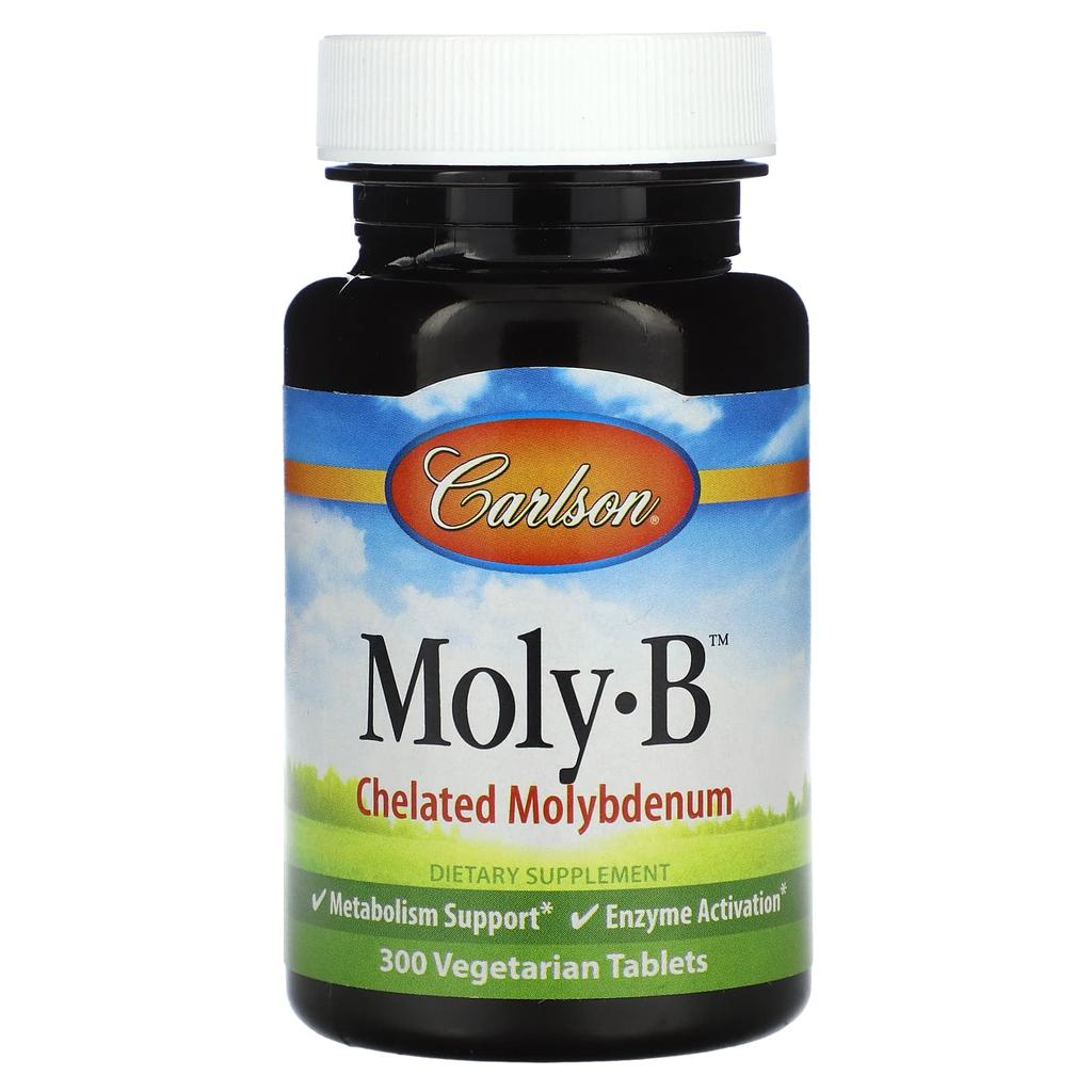 Moly-B™, Kelatert Molybden, Vegetabilske tabletter, 300 tabletter (500 mcg hver)