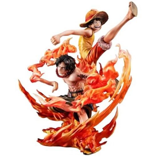 MegaHouse Luffy Ace One Piece Figure - Portrait Pirates Neo Maximam Brotherhood 20th Limited Ver. 9.7 Inch Multicolor MH716454