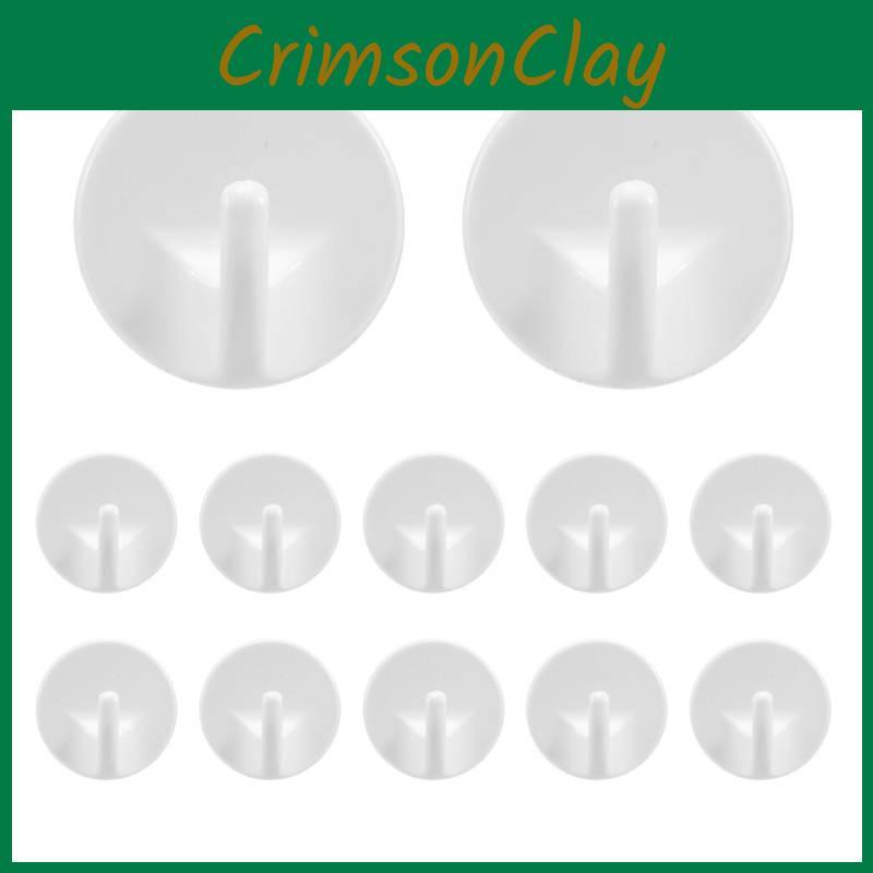 6 Pcs Plastic Self Adhesive Wall Hooks With Removable Design For Home Organization