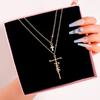 Women's Religious Luxury Alloy Cross Pendant Clavicle Necklace