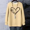 Ladies' Christmas Printed Round Neck Long Sleeved T-shirt Sweatshirt Top