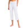 Kvinner Elastisk Høy Midje 3/4 Bukse Casual Aktiv Passform Vide Capri Leggings Bukser Bukser Med Lommer