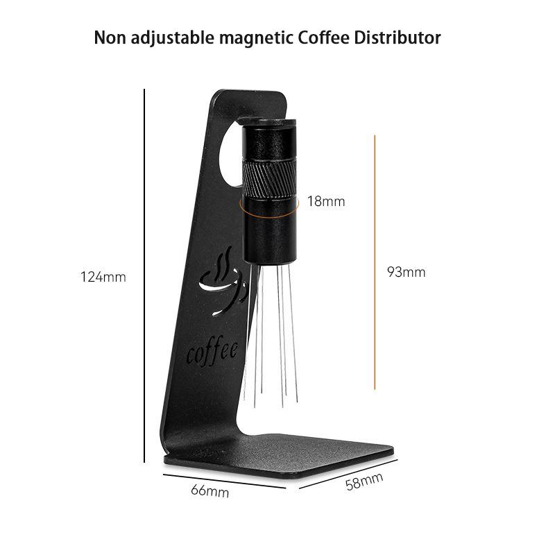 Espresso Coffee Adjustable Stirrer Needle with 6 Needles Magnetic Absorption Stand Barista Coffee Stirring Distribution Tools