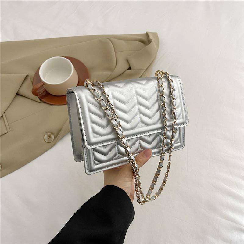 Trendy Street Fashion Pu Shoulder Bag Stylish Underarm Chain Crossbody Bag For Women