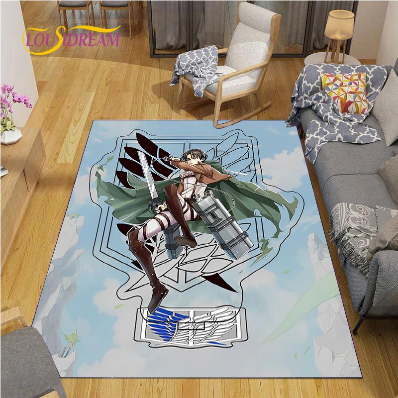 Attack On Titan Carpet for Living Room Bedroom Rug Kitchen Door Unslip Floor Mats Birthday Gift Photography Props Alfombra Rug