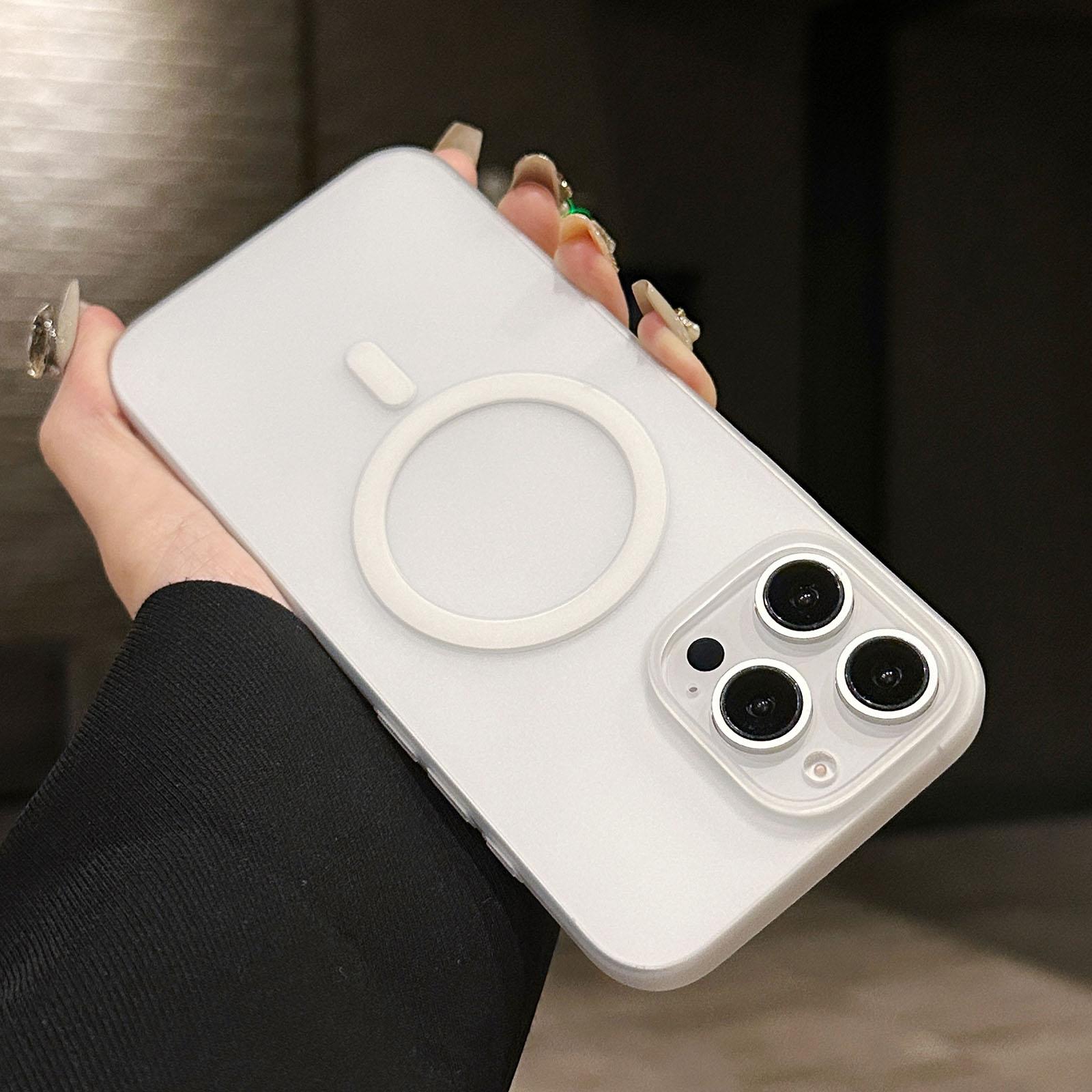 

For Xiaomi 16 Pro Max Case Compatible with MagSafe Hard PP Matte Phone Cover Transparent White