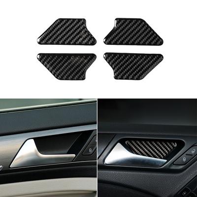4 stücke Auto Tür Schüssel Griff Carbon Faser Aufkleber Trim Abdeckungen Für VW Golf 6 R MK6 08-12 innen Accessoire Voiture