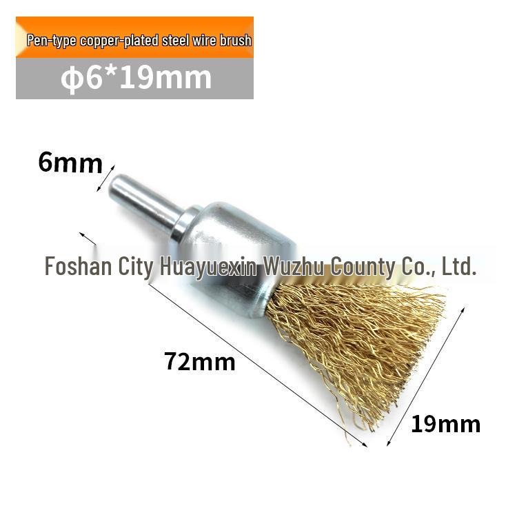 6x25 Steel Wire Brush for Rust Removal, Deburring, Grinding & Polishing