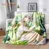 New Genshin Impact Character Solo Cartoon Game Soft Blanket,Soft Throw Blanket for Home Bedroom Bed Sofa Picnic Child Gift