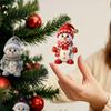 Farmhouse Style Christmas Decor Snowman Wooden Ornaments 2D Flat Vintage Xmas Tree Hanging Hand Painted Holiday Decoration Cute Winter Ornament for