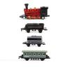Autospielzeug 4 Stück Simulation Retro Dampflokomotive Legierung Maßstabsgetreues Modell Trägheits-Rückzieher Lernspielzeug für Kinder