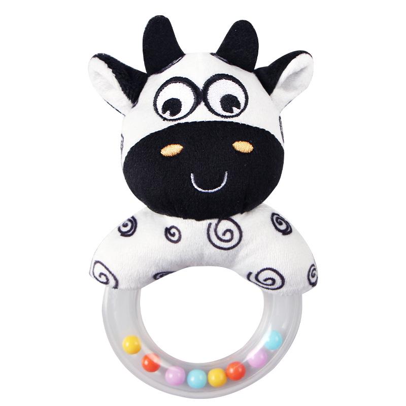 

Aipinqi черно-белая игрушка-колокольчик с резиновым кольцом и рукояткой для детей от 0 до 3 лет