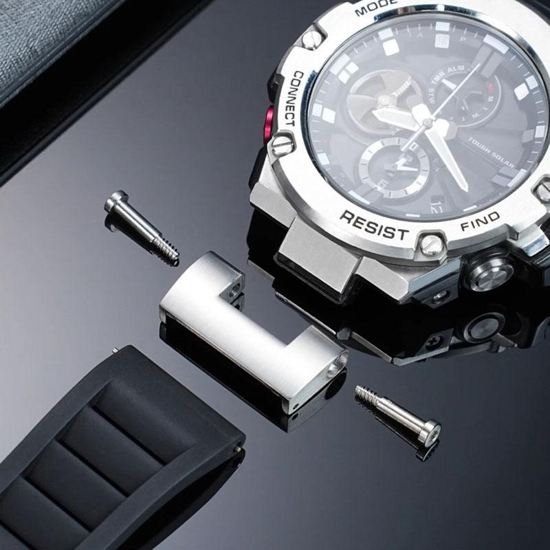 Per G-SHOCK Casio Serie GST-B100/210/W300/S100/1110 GST-S110/410 Cinturino Braccialetto Adattatore in Acciaio Inossidabile Connettore Orologio