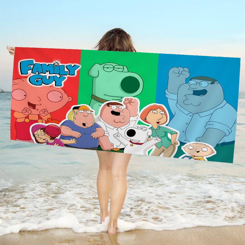 Adult Animation F-Family G-Guy Microfiber Printed Beach Towel Mountain Climbing Yoga Beach Swimming Running Absorbent Soft Towel