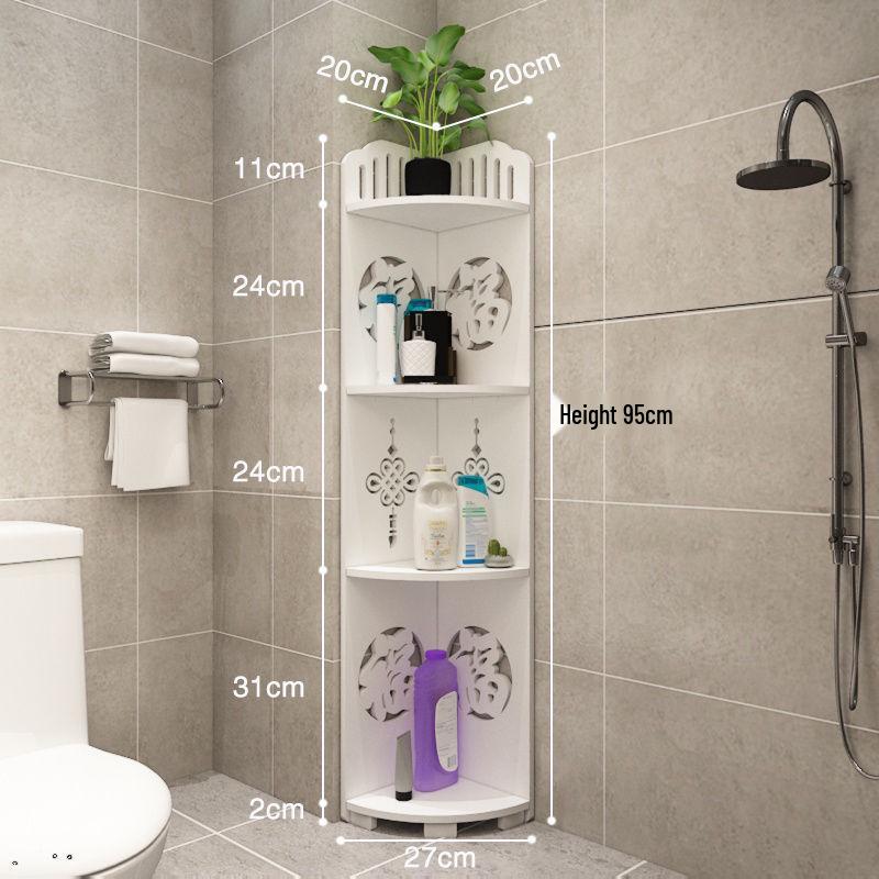 

Кутова полиця для зберігання у ванній кімнаті - Пластикова трикутна стійка для туалетного приладдя