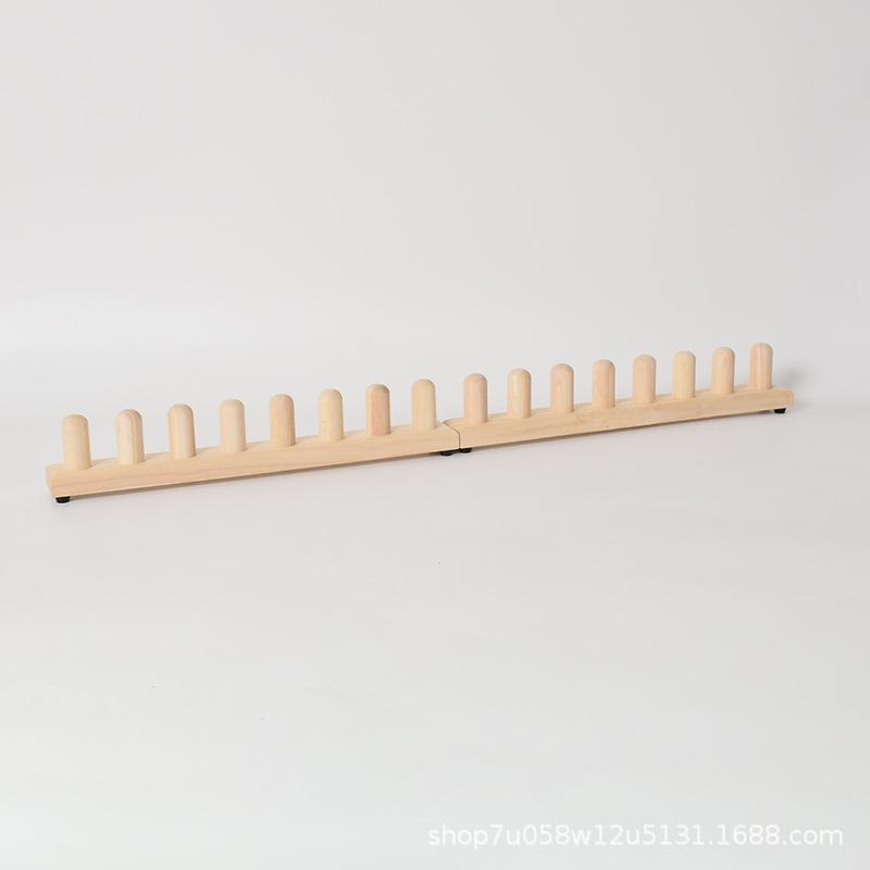 Wooden Knitting Loom & Yarn Rack for Scarves & Blankets