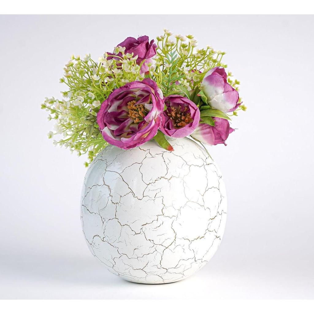 Metallkugelvase für Heimdeko|Runder Blumentopf für Schlafzimmer Wohnzimmer Büro Hochzeit|Blumenarrangement für Geburtstag Jubiläum Festival|