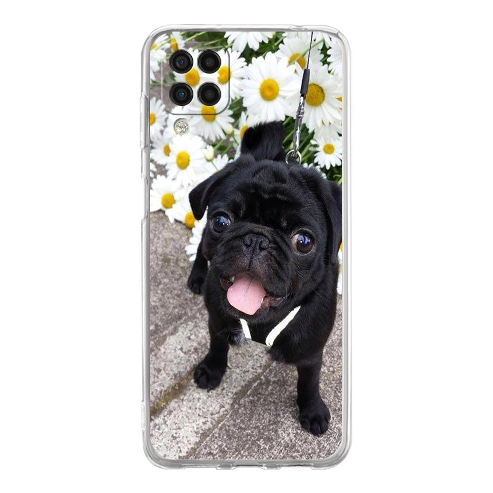 Cute Pug Dog Phone Case For Samsung Galaxy A13 A33 A35 A55 A73 A53 A23 A51 A71 A21S A12 A31 A41 A05s A03S A15 A25 A32 5G Cover