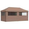 Vidaxl Pop-Up Party Tent with 4 Walls, Brown