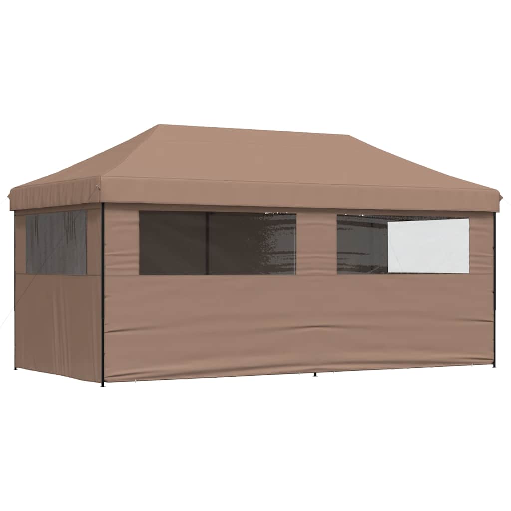 Vidaxl Pop-Up Party Tent with 4 Walls, Brown