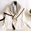 Korean Style Striped Square Scarf For Spring Autumn Warmth Sun Protection