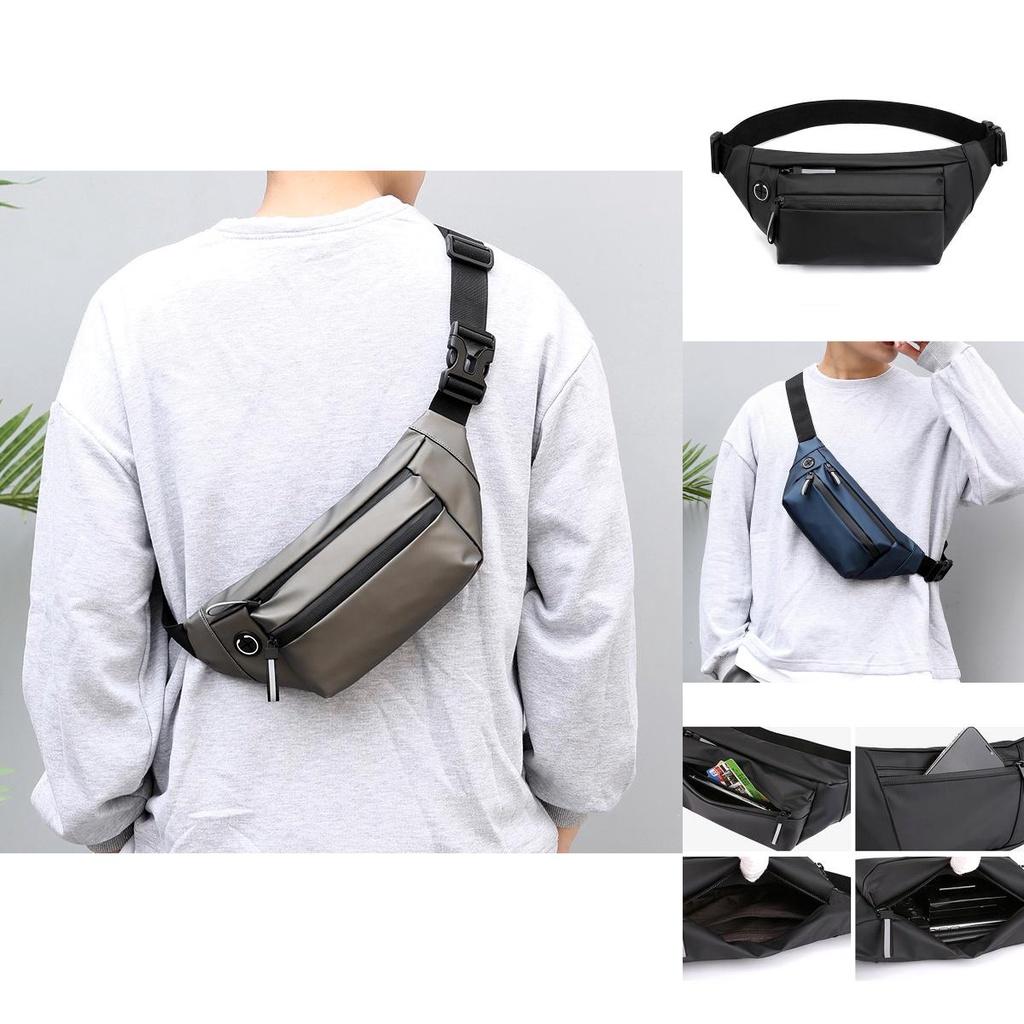 Oxford Cloth Waterproof Running Belt Fanny Pack With Multi-compartment Design And Adjustable Strap