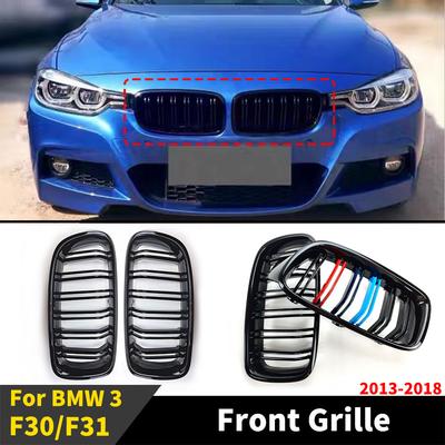 ZBIF1 Upgrade 2 Line Body Kit Front Bumper Kidney Grill Hood Inlet Grille For 3 Series F30 F31 F35 2013-2018 325i 328i 320i Tuning