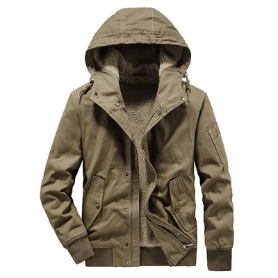 Nouveau manteau en coton velours plus automne et hiver, manteau en coton chaud, veste ample en coton à capuche pour hommes, veste décontractée à col en fourrure