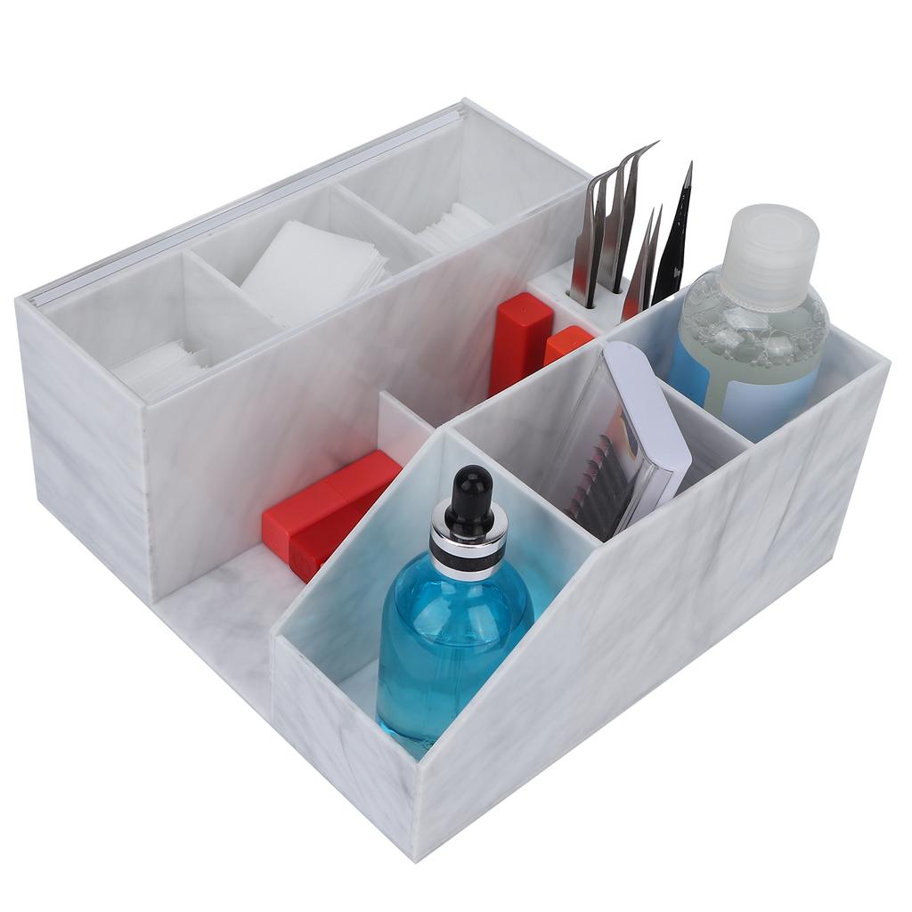 Eyelash Grafting Tool Storage Box Nail Art Tattoo Tool Storage Case Organizer for Salon (White)
