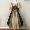 Women's Off‑Shoulder Half Sleeve Maxi Dress Loose Fit High Waist Vintage Renaissance Medieval Gown