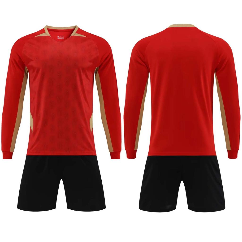 Long-sleeved football suit autumn and winter children's quick-drying sports suit student training suit printed football suit wholesale