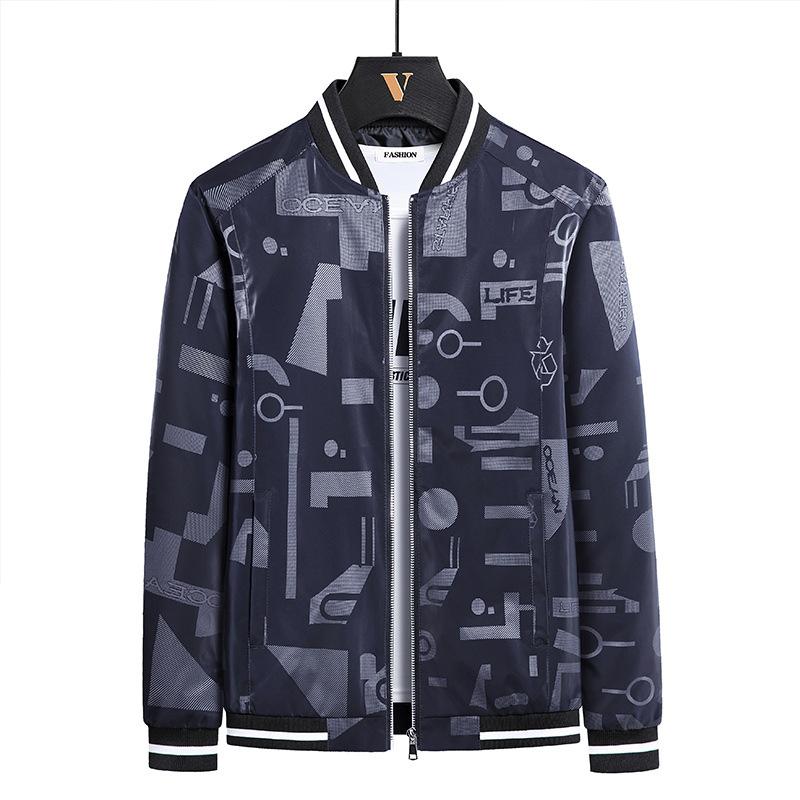 

Осень и зима Новая мода принтованная мужская повседневная куртка куртка EBay куртка больших размеров на молнии 5XL