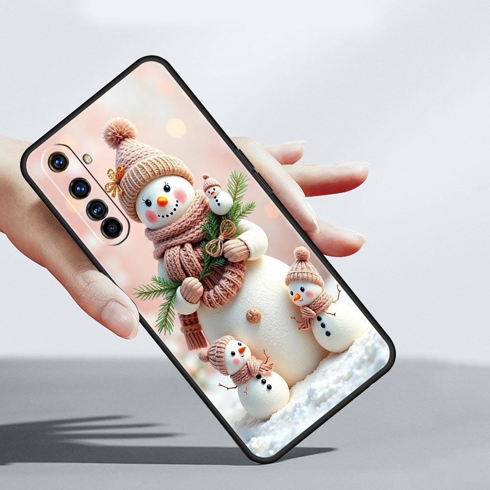 Christmas Snowman Soft TPU For Realme 13 12 11 10 9 Pro Plus GT3 GT2 C21 C25 C35 C53 C55 C67 Pro 5G Phone Case Cover Fundas Bags