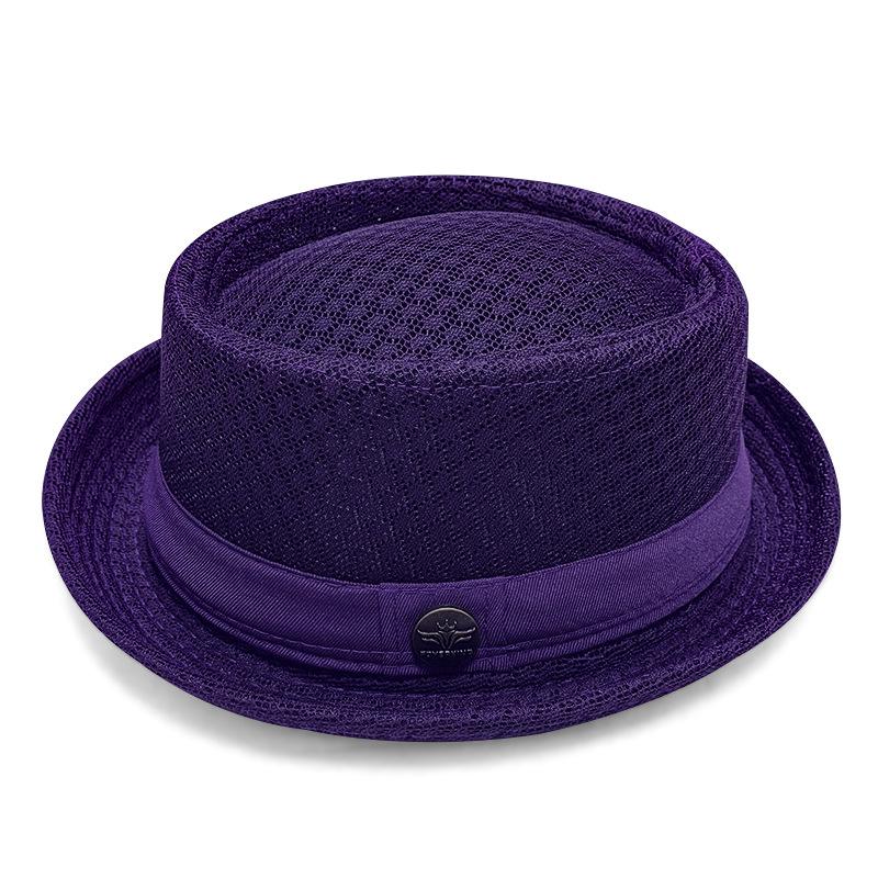 1 Stück Sommer Mesh Sonnenhut Herren Damen Atmungsaktiver Mesh Fedora Hut Jazz Kappe Panama Fedora Hüte Damenmode Herren Accessoires Panama Netzhut