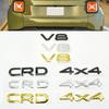 For 4X4 CRD V8 Letter Logo Sticker Auto Rear Trunk Tailgate Liftgate Badge Nameplate Emblem Decal