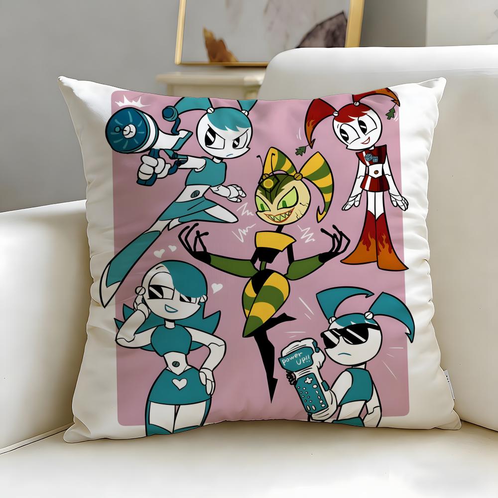 cartoon My Life as a Teenage Robot Cushion Cover Soft & Easy-Wash Pillow Case – Versatile for Couch, Bed, Travel and Office