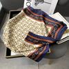 Beach Sunscreen Kerchief Luxury Design Square Scarves Women Popular 70X70CM Silk Hijab The Four Seasons Headscarf
