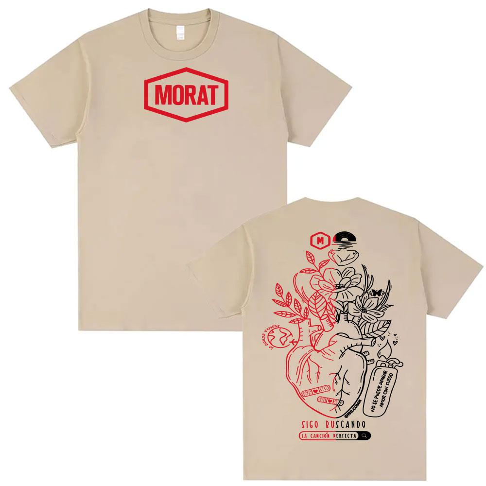 Rock Band Morat Album Graphic Printed T Shirts Men Women Hip Hop Vintage Trending T-shirts Crewneck Cotton Short Sleeve T-shirt