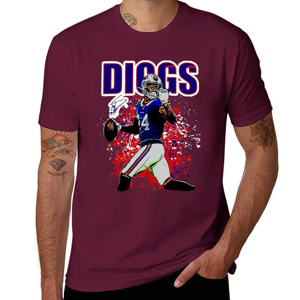 Stefon Diggs T-Shirt Sweat Kawaii Clothes Graphics Tshirts for Men