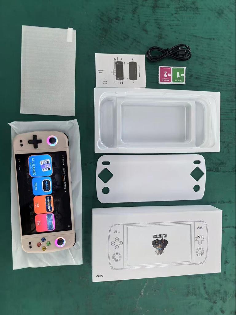 M27 Tragbarer Arcade mit großem Bildschirm: Nostalgische HD Handheld-Spielkonsole mit TV-Anschluss