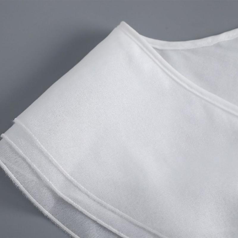 Perfect Match Soft Yarn Lace Small Shawl Fake Collar Women'S Summer White Thin Shirt Detachable False Collars Girls Dress Neck Decorative